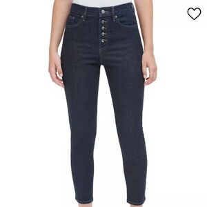 Calvin Kelvin Women's Button-Fly High-Rise Skinny Jeans